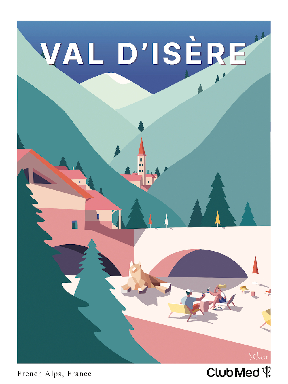Affiche Club Med Val d'Isère
